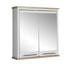 House & Homestyle Double Mirror Cabinet, H 54cm x W 52cm x D 14cm, White