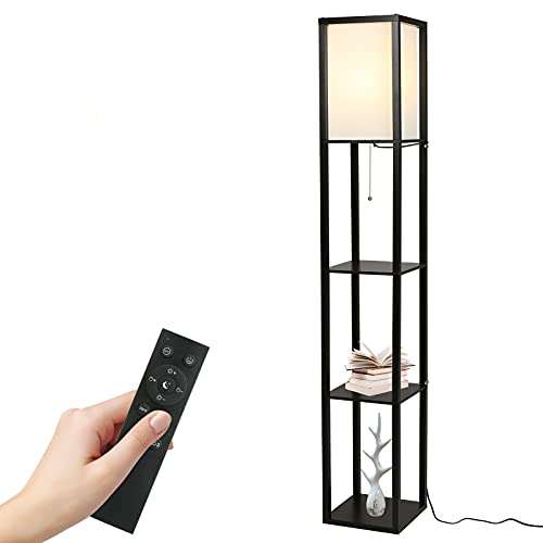 Tomshine Floor Lamp 3 Layers Wooden Shelf with Remote Control Modern, £55.84 Dispatches from Amazon Sold by Aurantu