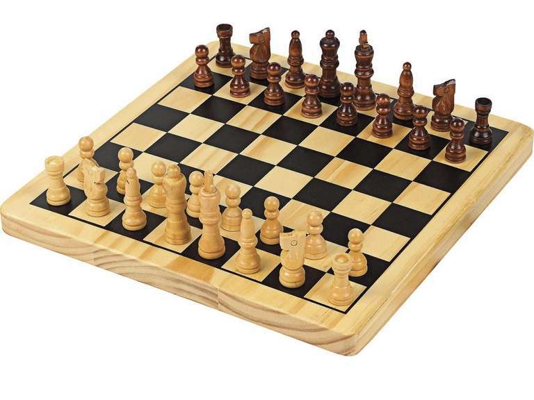 Chad Valley Wooden Chess and Draughts Board Game - £4.50 (Free Click and Collect) @ Argos
