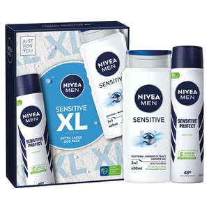 Nivea Men Sensitive XL Duo Pack Gift Set £4 (Clubcard Price) @ Tesco