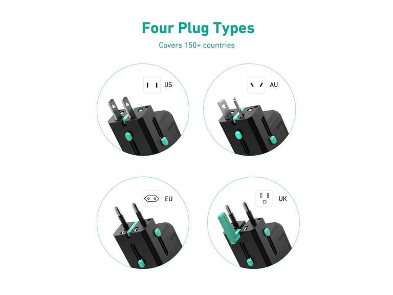 AUKEY Universal QC&PD3.0 Travel Plug Adapter with 4 Ports £16 delivered, using code @ MyMemory