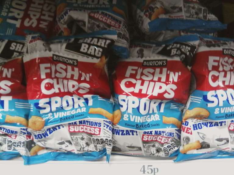 Fish 'n' Chips Salt & Vinegar Share Bags 125g, Derby (Normanton)
