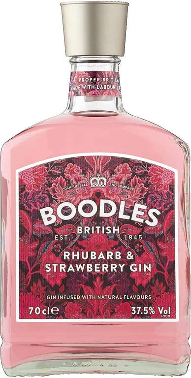 Boodles British Rhubarb & Strawberry Gin, 37.5% - 70cl