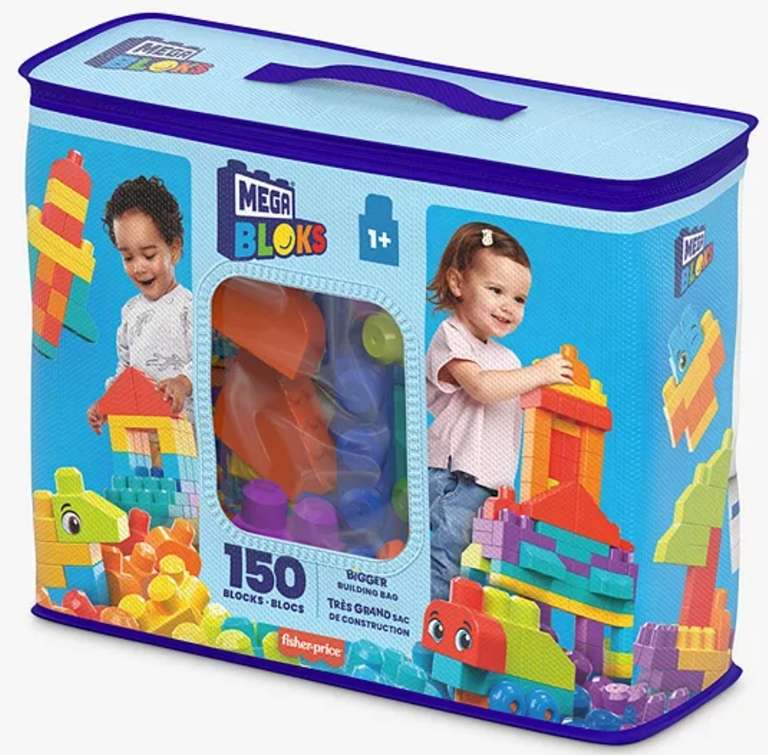 Fisher Price Mega Bloks Bigger Building Bag (150 Pieces) £16 at checkout - Free Collection @ Argos