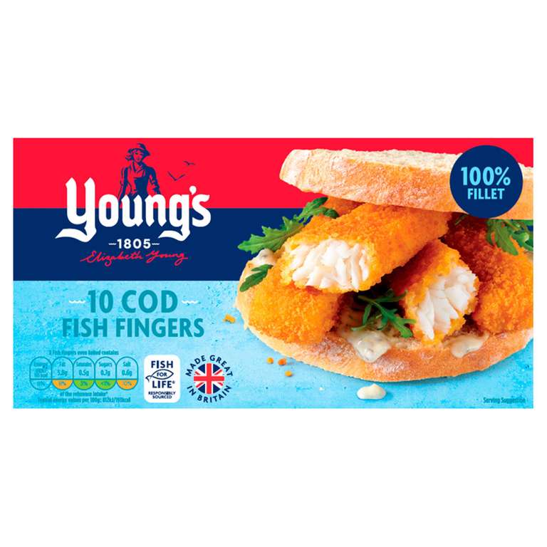 Young's Cod Fish Fingers x10 300g Nectar Price
