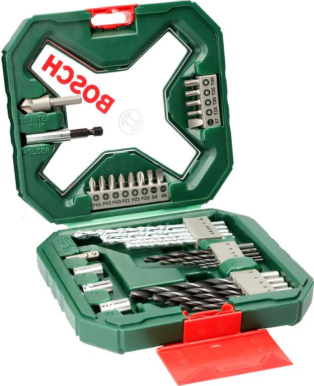 Bosch 34pc. X-Line Drill and Screwdriver Bit Set (for Wood, Masonary and Metal, Accessories Drill and Screwdriver)
