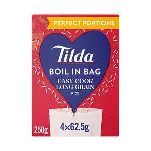 Tilda Boil In Bag Long Grain 250G Clubcard price + 50p off via Shopmium App