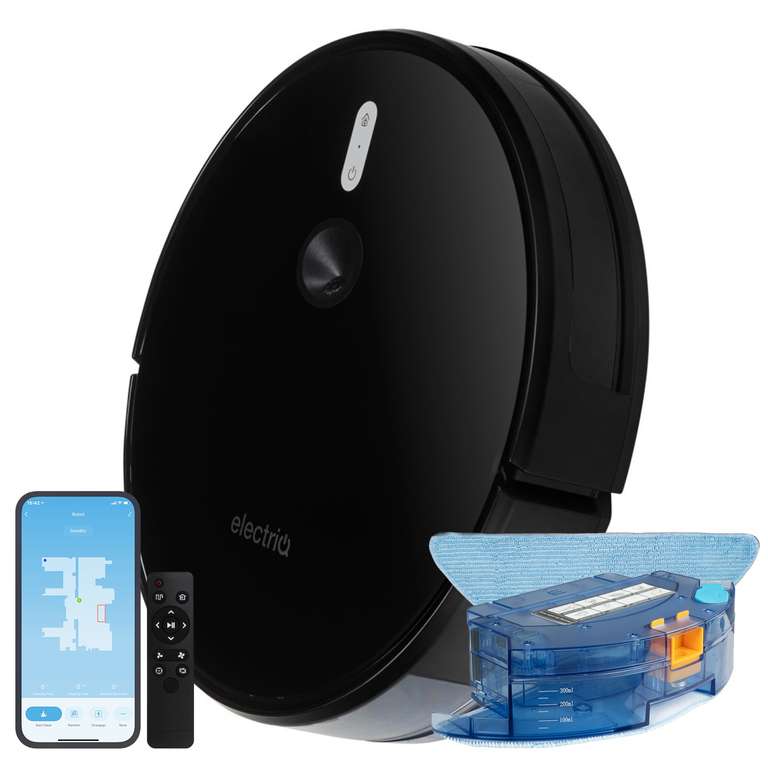 electriQ BORT Smart Robot Vacuum Cleaner and Mop - 3500Pa Suction with Double Brush - Black £125.96 delivered at Appliances Direct