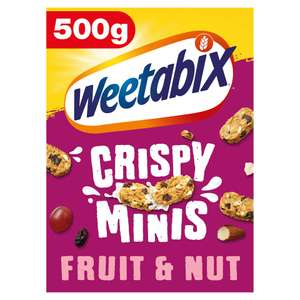 Weetabix Crispy Minis Fruit & Nut Cereal 500G £2 Clubcard Price @ Tesco