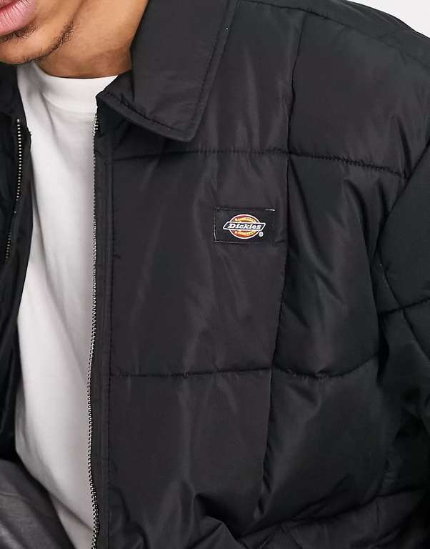 Dickies Mens Eisenhower Puffer Jacket In Black with code | hotukdeals