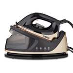 Tower T22023GLD Ceraglide Steam Generator Iron with Steam Shot Button, 3 Temperature Settings, 1.2L, 2700 W, Champagne Gold and Black