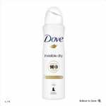Dove Original / Go Fresh Pomegranate / Passion Fruit & Lemongrass/ Invisible Dry Deodorant Spray 150ml £0.85 + Free Click & Collect @ Wilko