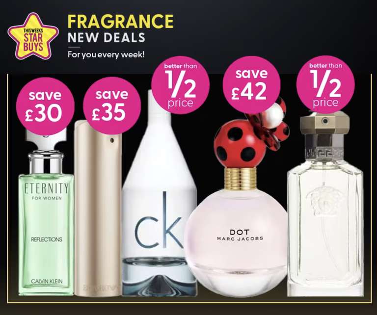 Star Buys - Save a 1/3 on selected Fragrances