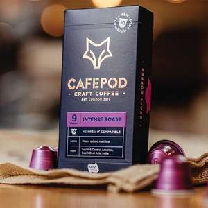 60 x Cafepod Craft Coffee Intense Roast Nespresso Pods Best Before Aug 2023 - Min Spend £25