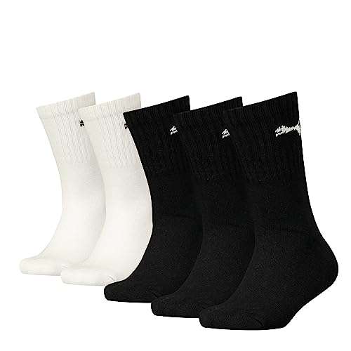 Puma Unisex Kinder socks, 5 Pack, Sizes 3-5 and 31/34 available for £6.97 at Amazon