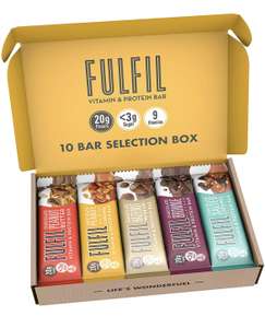 FULFIL Vitamin and Protein Bar (10 x 55g Bars) — 10 Bar Selection Box - £18.07 @ Amazon