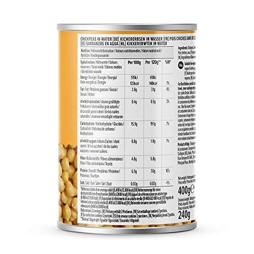 Amazon Chickpeas In Water, 400g, Pack of 12 - £6.17 Max S&S