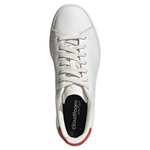 adidas Men's Advantage Premium Leather Trainers in White/Red (Or White/Grey £25.40) Size 7