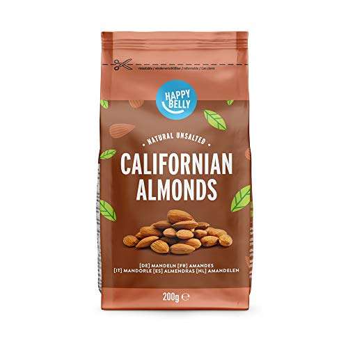 Amazon Brand - Happy Belly California Almonds, 7 x 200g - £11.35 / £10.78 Subscribe & Save @ Amazon