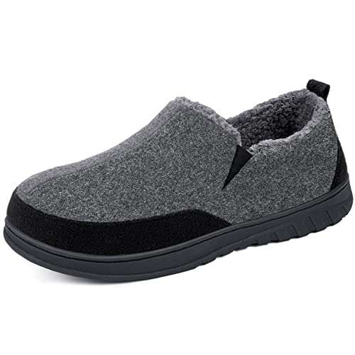 EverFoams Men's Warm Woollen Fabric Slippers with Elastic Gusset - £7.99 at checkout Sold by Ever Foams and Fulfilled by Amazon