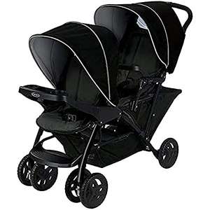 Graco Stadium Duo Click Connect Tandem Double Pushchair/Stroller, Car Seat Compatible, Black/Grey £139.95 @ Amazon