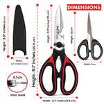Heavy Duty Scissors For Kitchen Use With Safety Cover & Extra Gift - Sold by MAGNIFICENT 7 STAR FBA