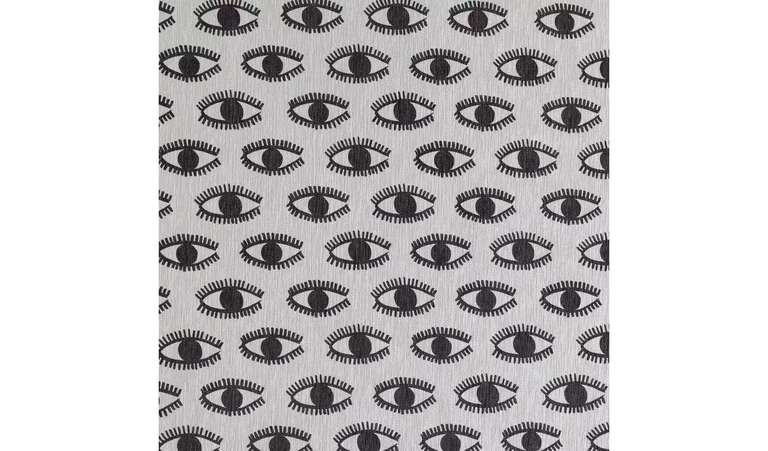 Habitat Eye Print Cotton Flatweave Rug - 120x170cm - White: £5 Free Click & Collect @ Argos