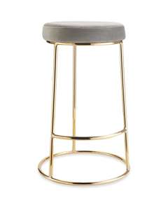 Grey Velvet Bar Stool £29.99 + £3.95 Delivery From Aldi (2 colours to choose from )