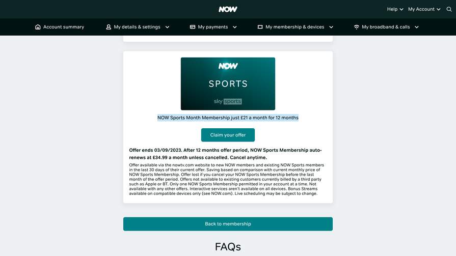 All About NOW Sports Membership