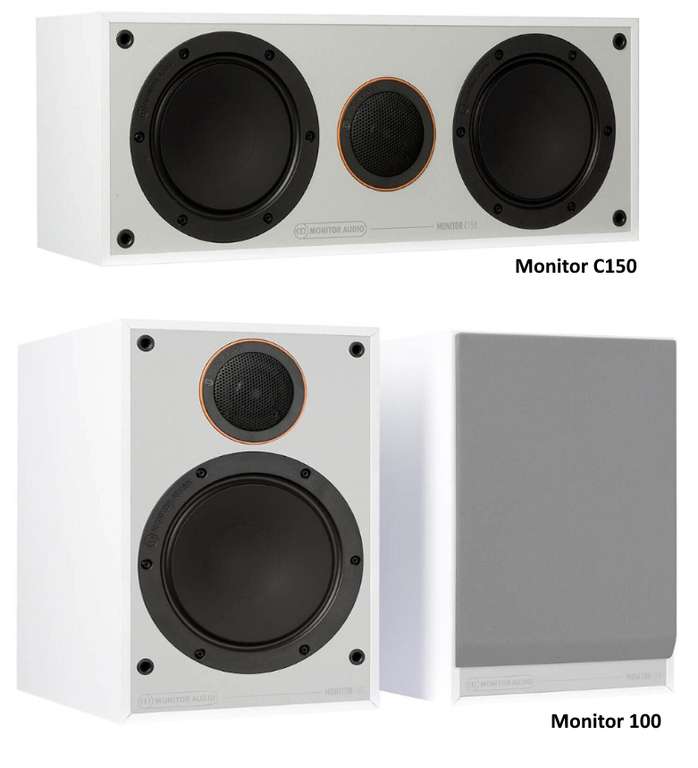 Monitor Audio (3G Series) - Monitor C150 Centre Speaker / Monitor 100 Bookshelf Speakers - £67.15 With Code + 5Yr Wrnty @ Peter Tyson / eBay