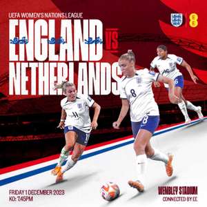 BLC Only - England Women v Netherlands @ Wembley - up to 6 tickets free