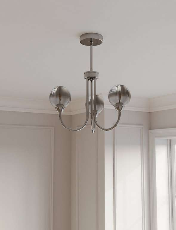 Metal Globe 3 Light Ceiling Light now £30 with free click and collect from Marks and Spencer