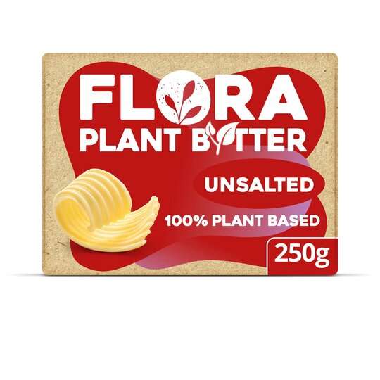 Flora Plant Butter Unsalted 250G £1 Clubcard price @ Tesco