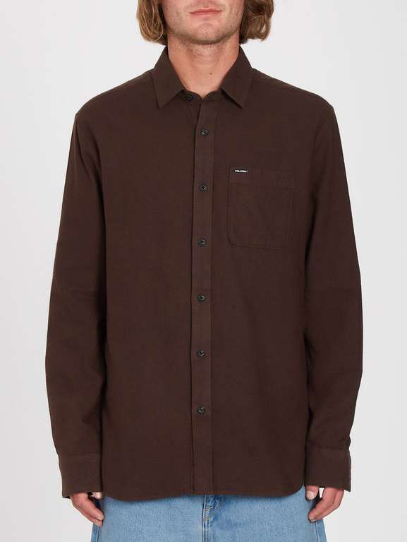 Volcom 'Caden Solid Shirt' Dark Brown - £32.50 + £8.50 delivery @ Volcom