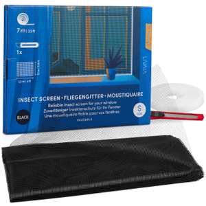 LIVAIA Fly Screen for Windows: 110 x 130 cm Black Mosquito Net with vouchers Sold by BeGreat Products / FBA