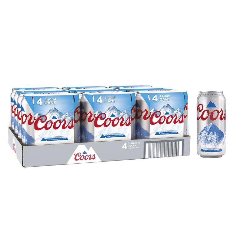 Coors Lager 24 x 440ml cans at checkout