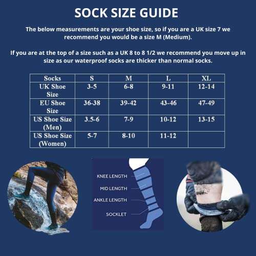 SEALSKINZ Waterproof Cold Weather Knee Length Sock - S/L/XL only