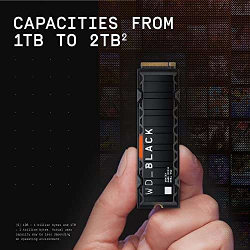 WD_Black SN850X 2TB M.2 SSD with Heatsink up to 7300 MB/s read speed