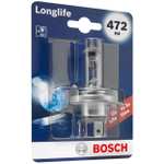 Bosch 472 (H4) Longlife Headlight Bulb - 12 V 60/55 W P43t - 1 Bulb £2.71 - Min Qty 2
