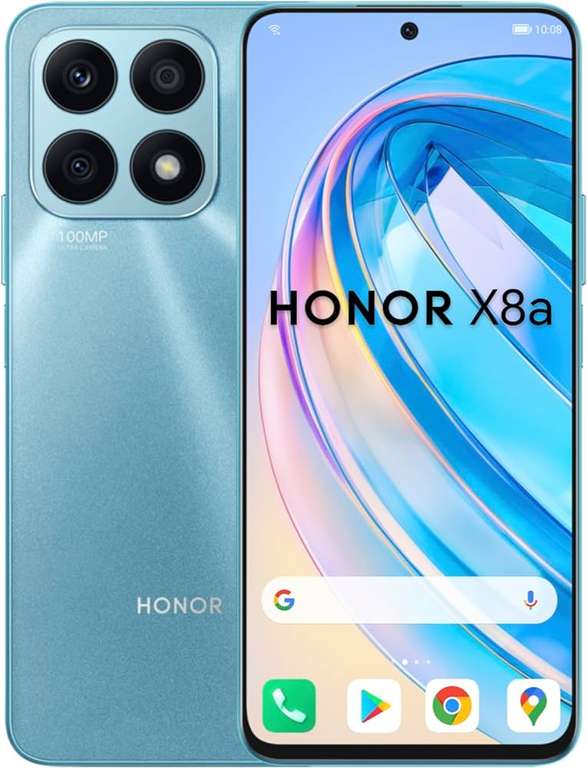 Honor X8a Mobile Phone 128GB/6GB Ram Cyan Lake Dual Sim Unlocked New Sealed - newgrove-entertainments