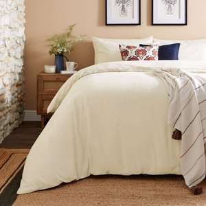 Brushed Cotton Duvet Cover and Pillowcase Set Super Kingsize £15 + Free Collection @ Dunelm