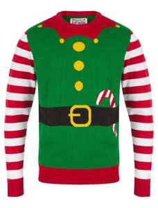 Adult Elfie Knitted Christmas Jumper with Code