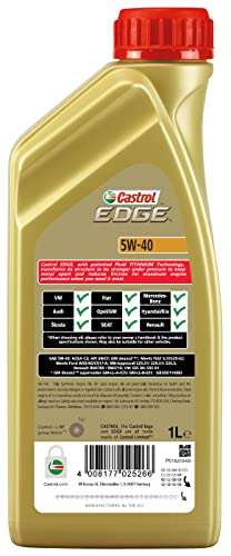 Castrol EDGE 5W-40 Engine Oil 1L - £4 @ Amazon
