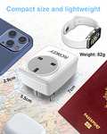 Travel Adapter UK to EUROPE with USB C White - £12.73 Dispatched By Amazon, Sold By EdasionUK