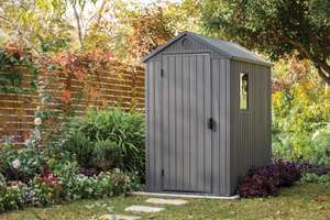 Keter Darwin 6 x 4ft Outdoor Apex Garden Storage Shed - Grey