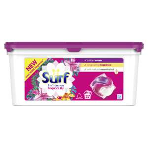 Surf Tropical Lily 3 in 1 Capsules Washing Capsules, 27 washes - £3.90 at checkout / £2.77 S&S + 20% Voucher + 60p reduction at checkout