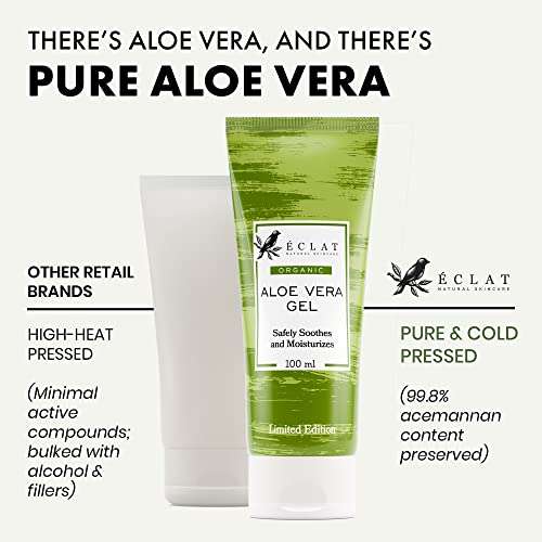 Pure Aloe Vera Gel for Face, Hair & Body - £1.99 (Prime Exclusive) Sold by Eclat Skincare / Fulfilled by Amazon @ Amazon