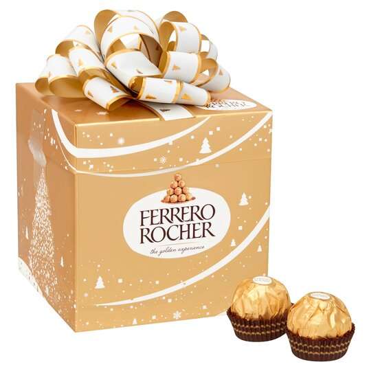 Ferrero Rocher Chocolate Pralines Christmas Present Gift Box, Pack of 18 (225g) is £5.50 Clubcard Price @ Tesco