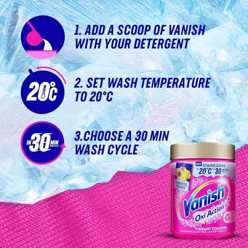 Vanish Gold Oxi Action Stain Remover and Laundry Booster Powder for Colours 1.41 kg