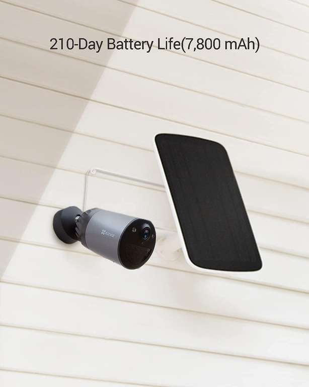 EZVIZ eLife Rechargeable Battery Camera Outdoor Wireless 32GB Onboard Storage No Subscription Solar Panel Incl - Sold by Ezviz Direct / FBA